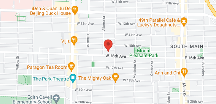 map of 239 W 16TH AVENUE